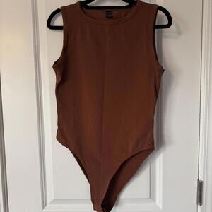 Burnt Red / Brown  SHEIN bodysuit #bodysuit